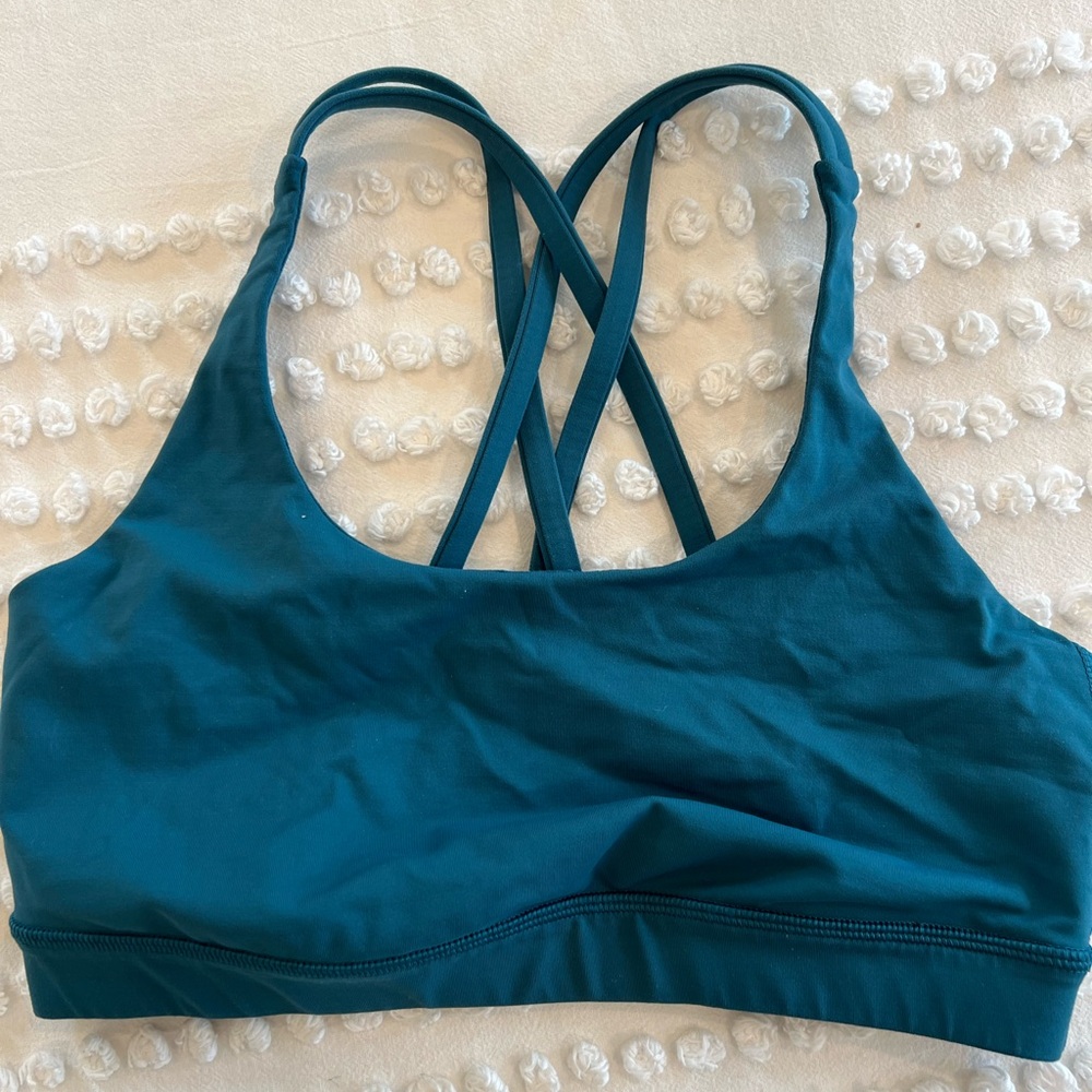 Teal Lululemon/Barry’s Bootcamp sports bra S